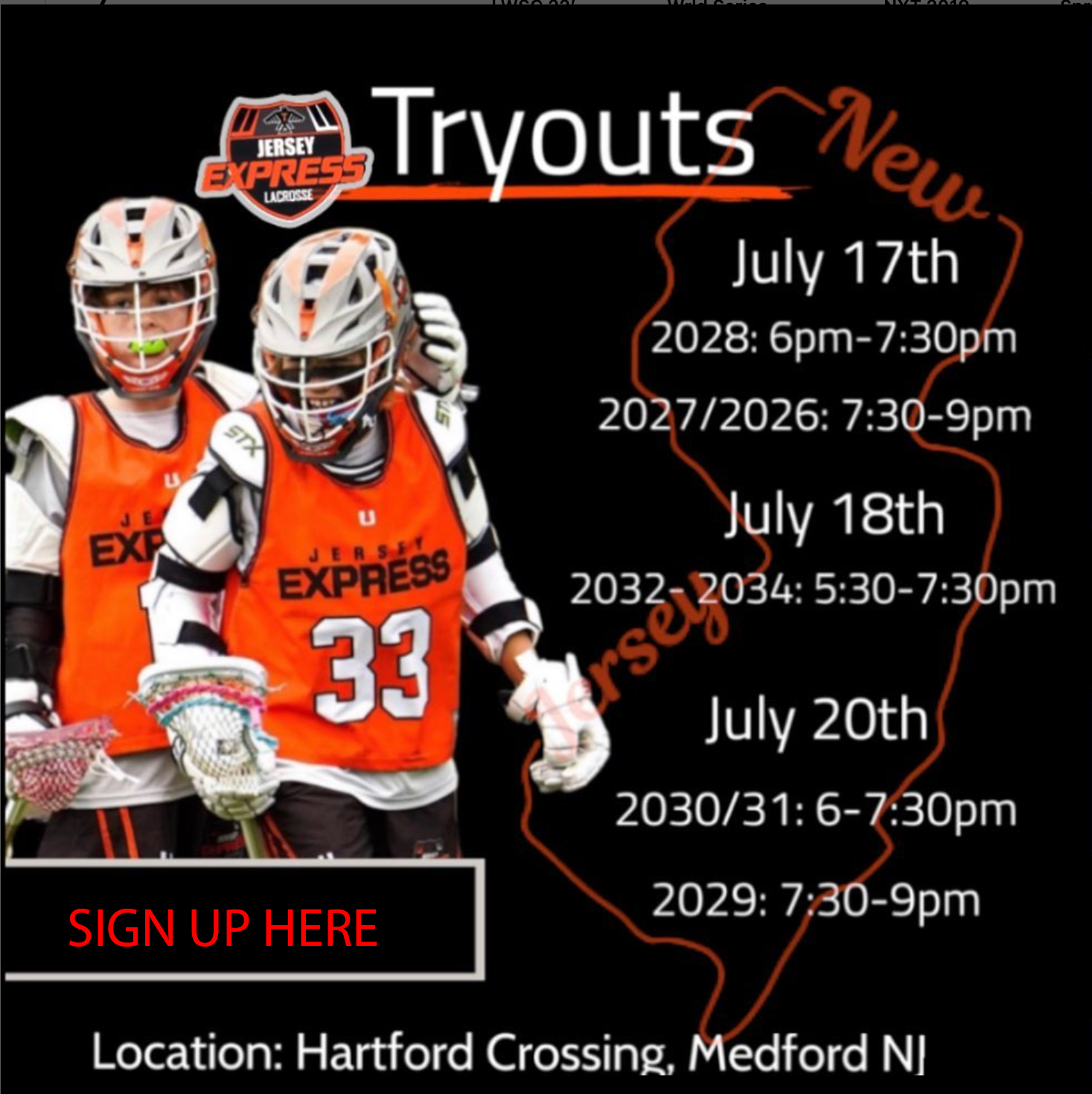 Tryouts New Jersey Express Lacrosse